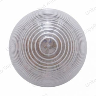 9 LED 2" Round Beehive Light (Clearance/Marker) - Red LED/Clear Lens