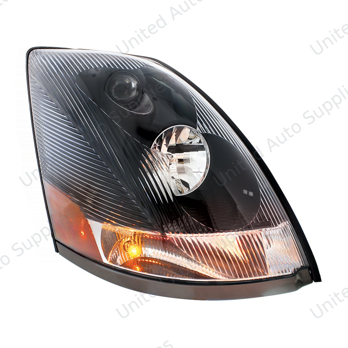 Blackout Headlight For 2003-2017 Volvo VN - Passenger - Competition Series