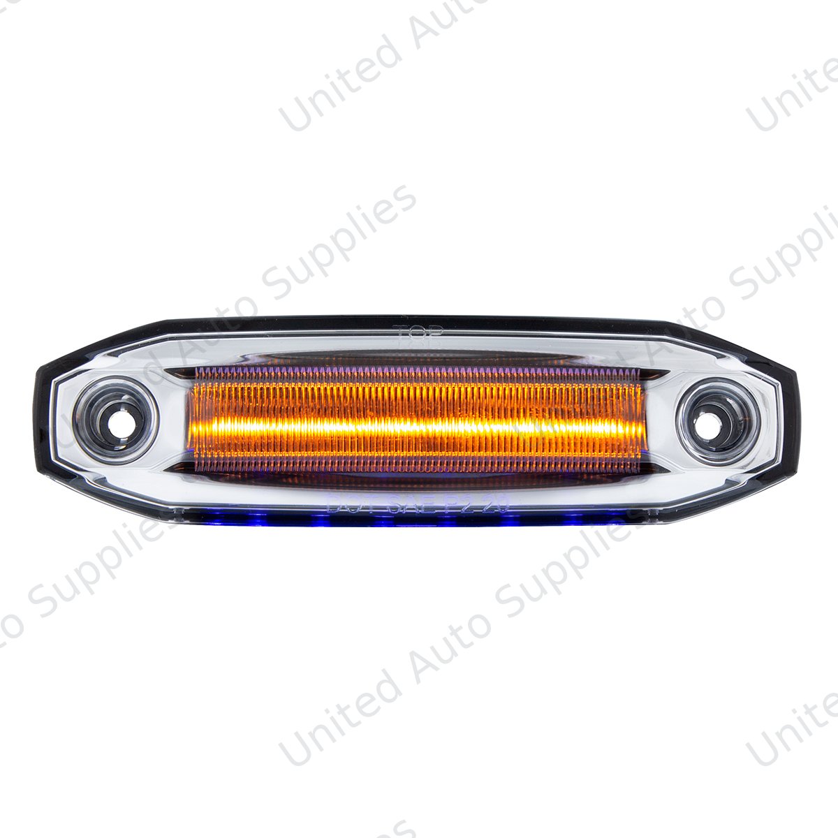 6 Amber LED Light (Clearance/Marker) With 6 Blue LED Side Ditch Light