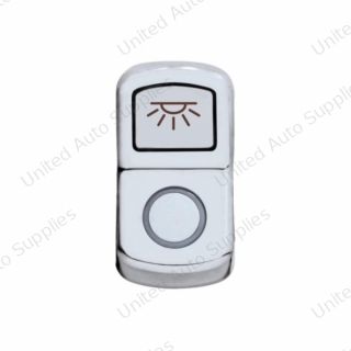 "Cab Light" Chrome Rocker Switch Cover - Plain