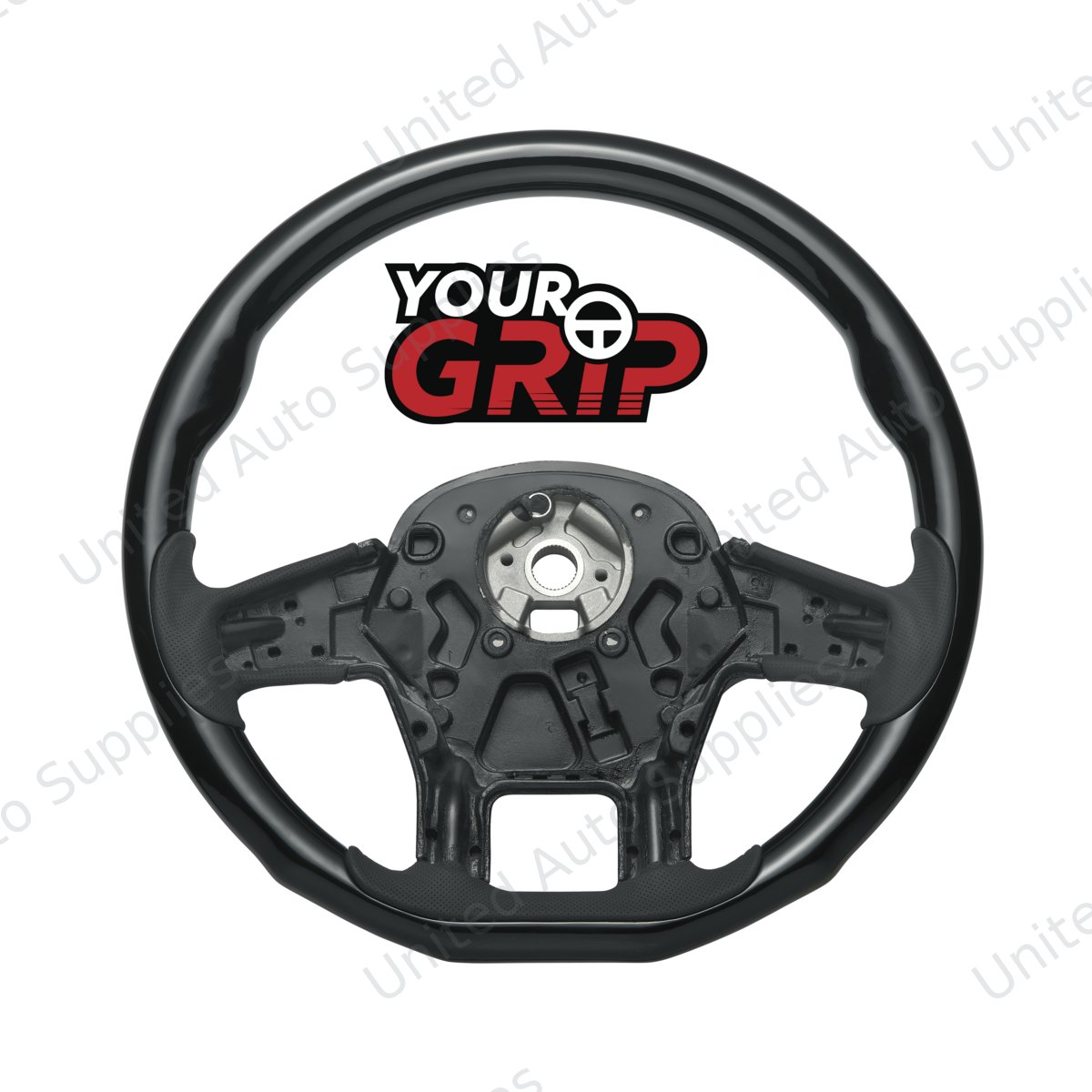18" YourGrip Wood Candy Color Steering Wheel For 2012-2021 PB 579 & 2013-2021 KW T680-Glossy Black