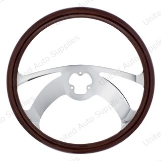 18" Wood Steering Wheel - Scorpion