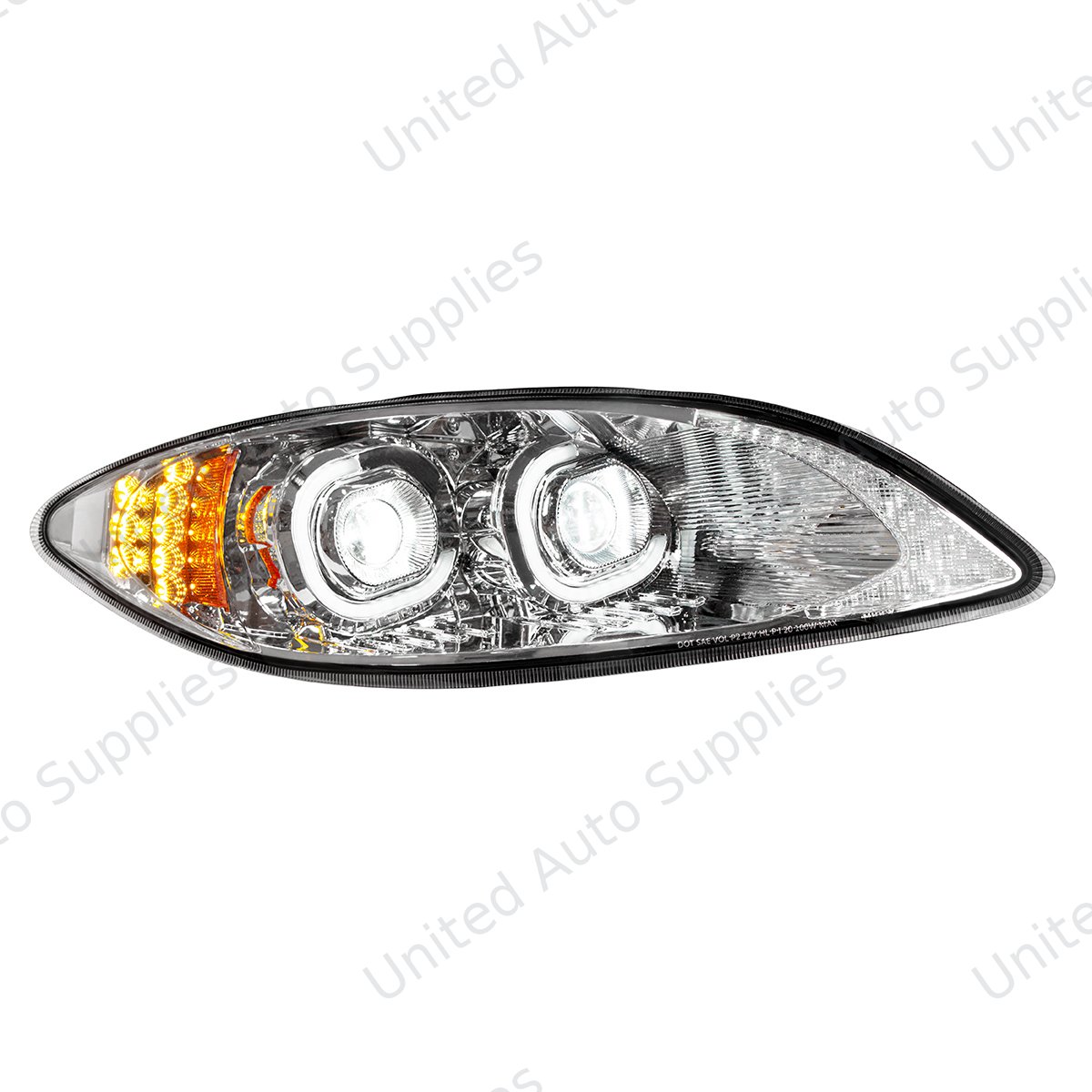 Chrome LED Headlight For 2006-2017 International Prostar - Passenger