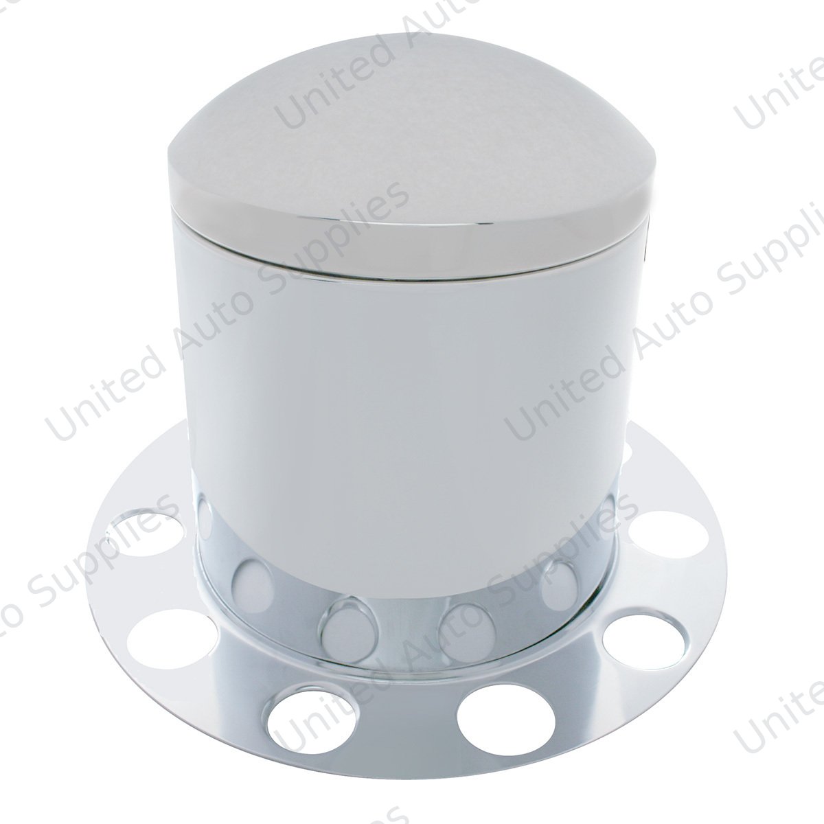 Chrome Dome Rear Axle Cover 3PC Kit For 1-1/2" Nut Cover - Steel Wheel