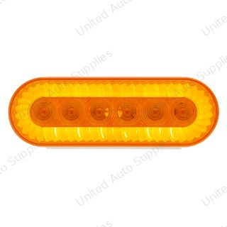 20 LED 6" Oval Turbine Light (Turn Signal) - Amber LED/Amber Lens