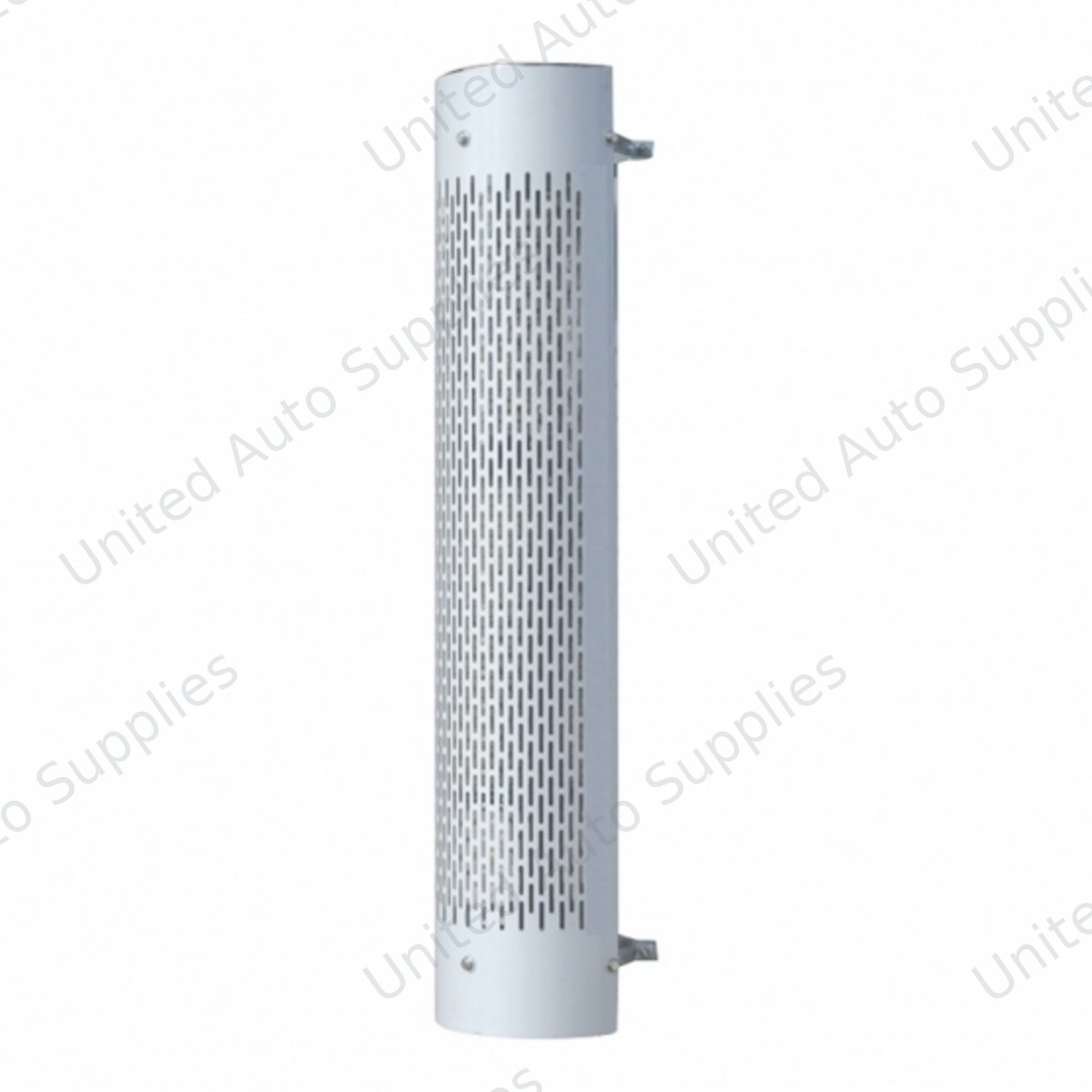 48" Tall 180 Degree Stainless Exhaust Muffler Shield For 7" Diameter Exhaust - Vertical Slot