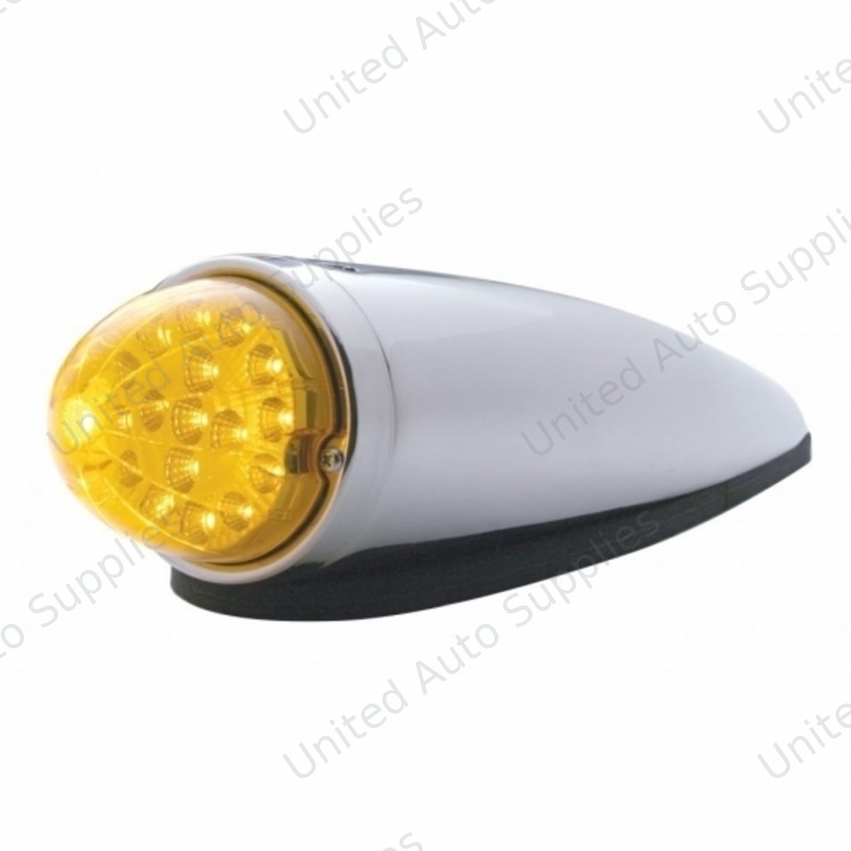 17 LED Watermelon Clear Reflector Cab Light Kit - Amber LED/Amber Lens