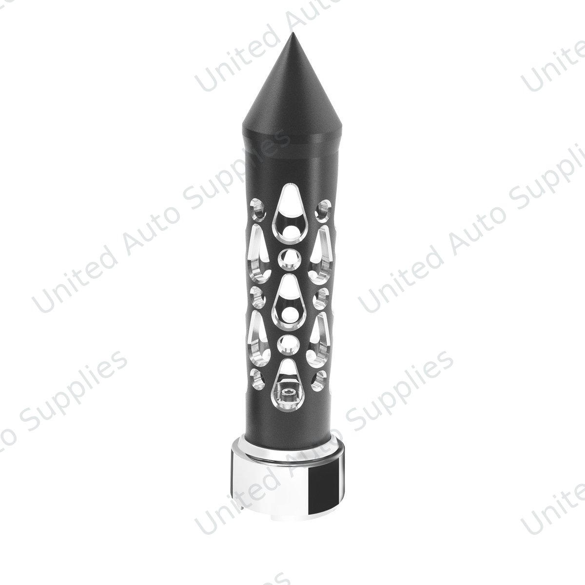 Thread-On Brooklyn Spike Gearshift Knob With 9/10 Speed Adapter - Matte Black/Vertical