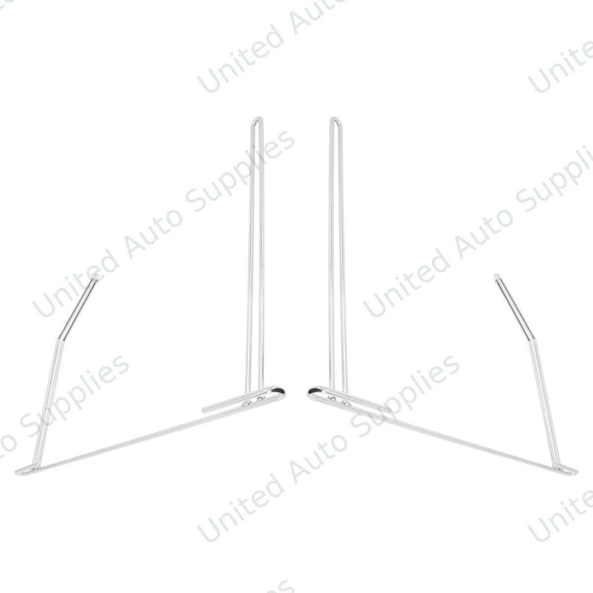 24" Chrome Angled Anti-Sail Bracket (Pair)