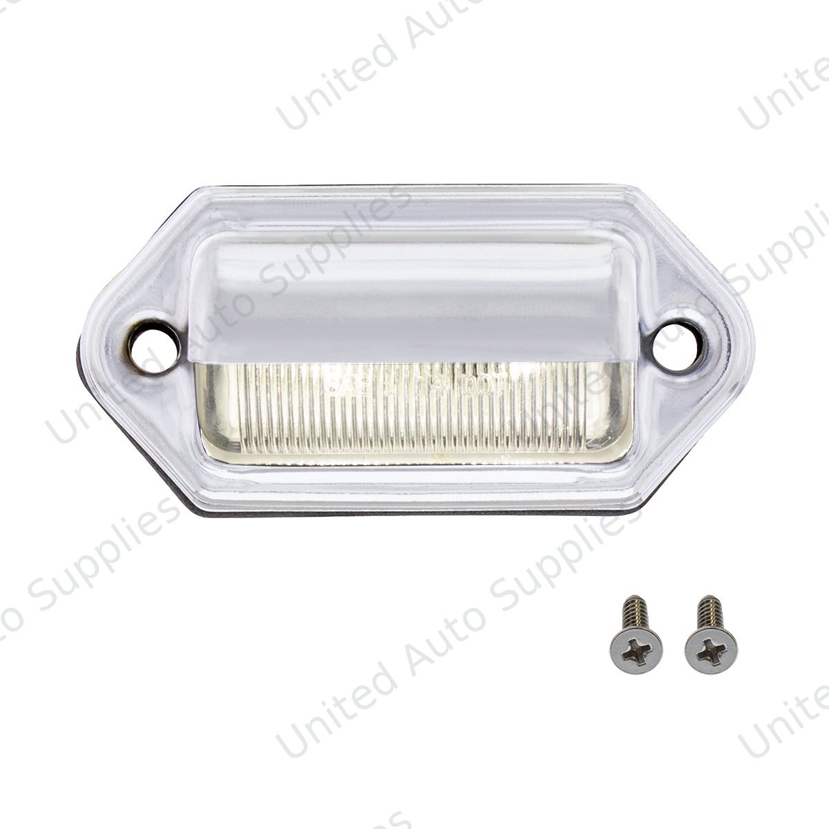 2 White LED Chrome License Plate Light/Utility Light - Competition Series