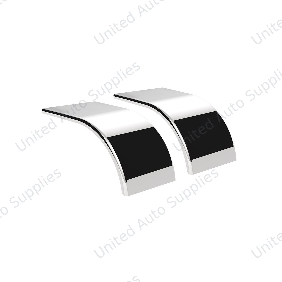 60" 430 Stainless Steel (16ga) Roll Formed Edge Smooth Half Fender - SS Series (Pair)