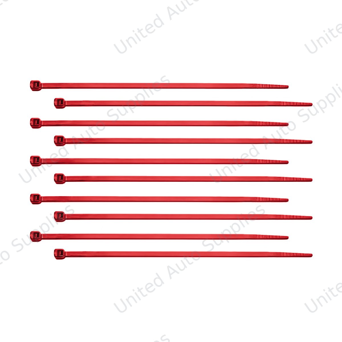 6" Nylon Cable Zip Ties - Red (10-Pack)