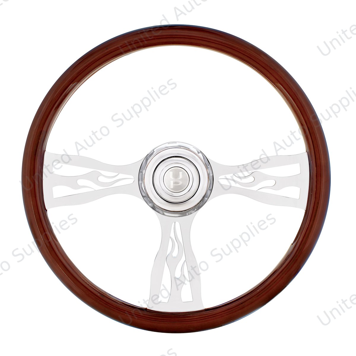 18" Flame Steering Wheel With Hub & Horn Kit - Freightliner 1989-July 2006