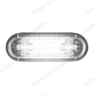 Saber 42 LED 6" Oval Light (Back-Up)-White LED/Clear Lens