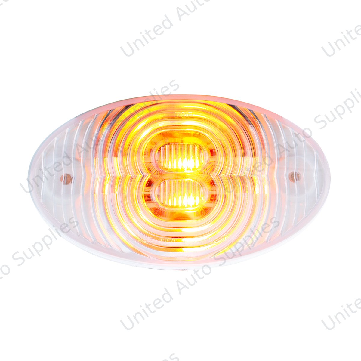 4 LED Fender Turn Signal Light For Freightliner M2-Amber LED/Clear Lens