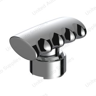 Thread-On T-Shape Gearshift Knob With Chrome 9/10 Speed Adapter - Chrome