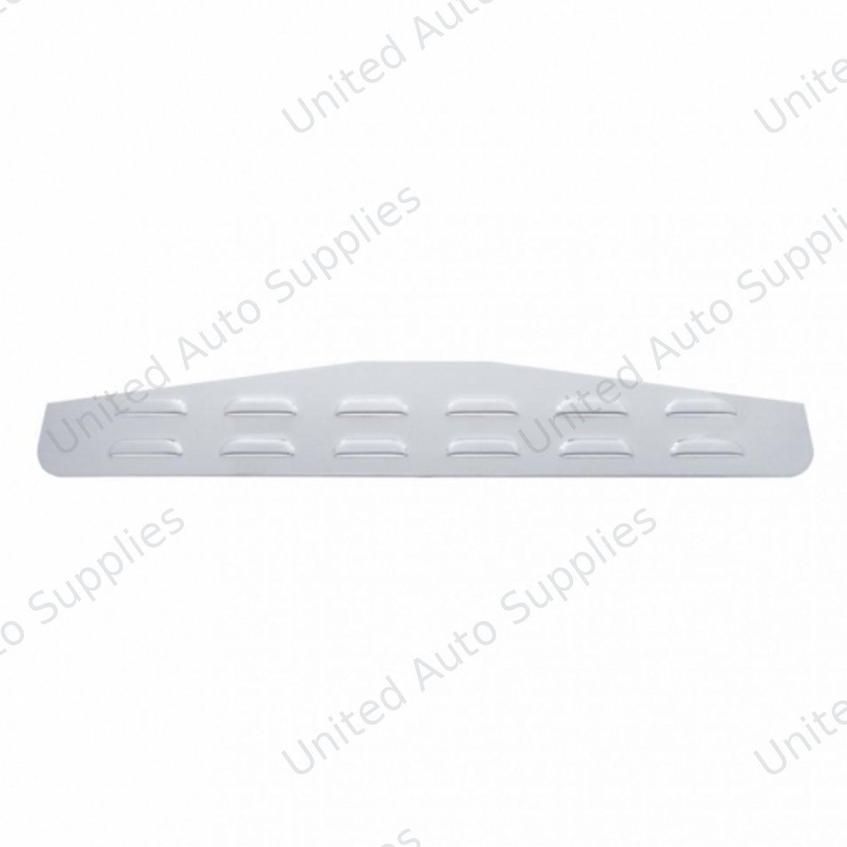 4" X 24" Chrome Louvered Bottom Mud Flap Plate -Welded Stud