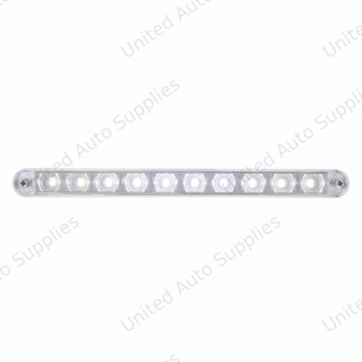 10 LED 9" Auxiliary Light Bar With Bezel - White LED/Clear Lens