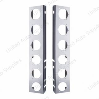 Peterbilt Stainless Front Air Cleaner Bracket Only - 12 Light Cutouts