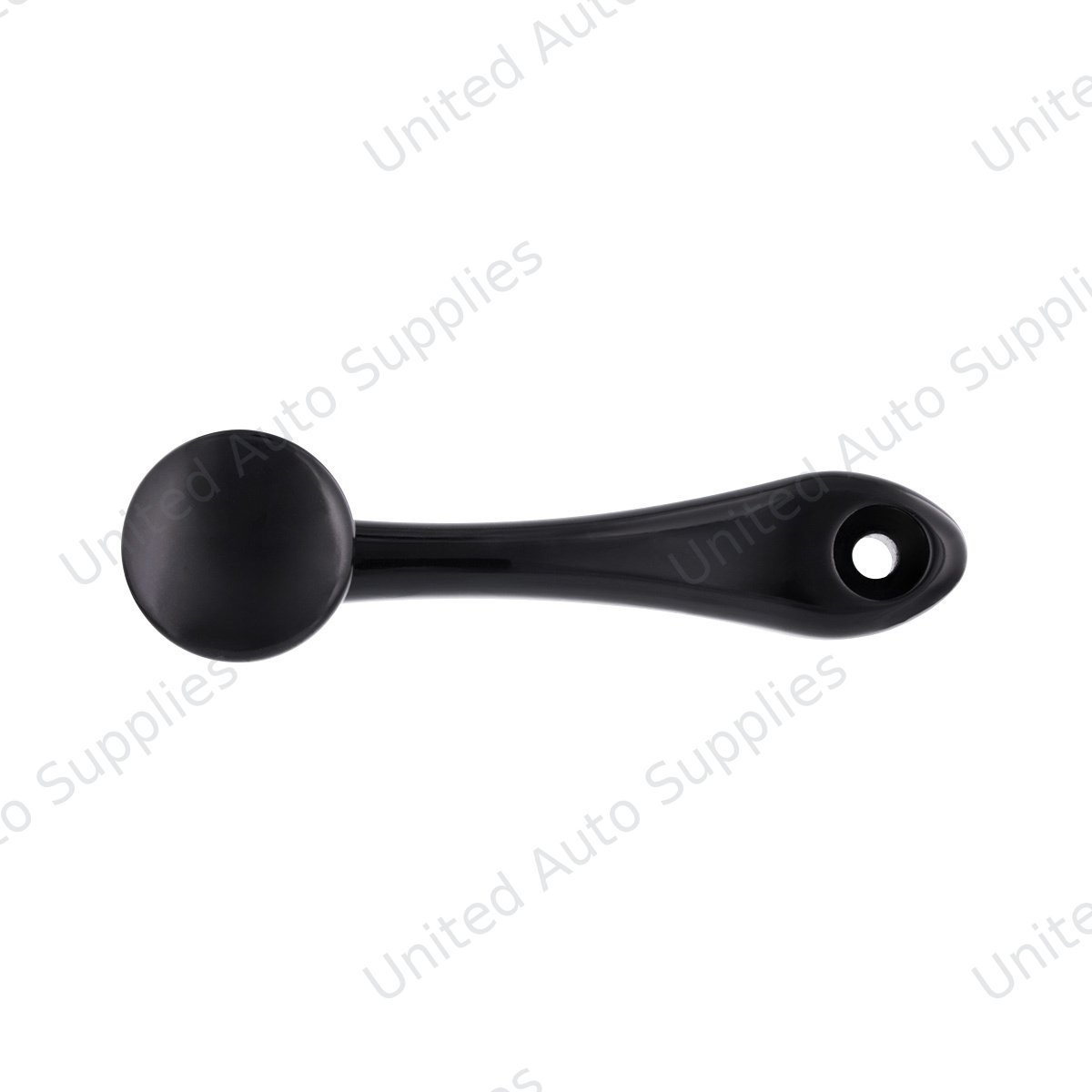 Black Die-Cast Window Crank With 16-Spline 7/16” OD Adapter - Plain