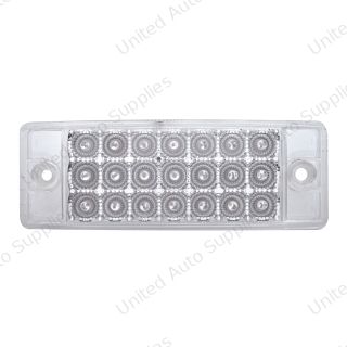 21 LED Reflector Rectangular Light (Clearance/Marker) - Red LED/Clear Lens