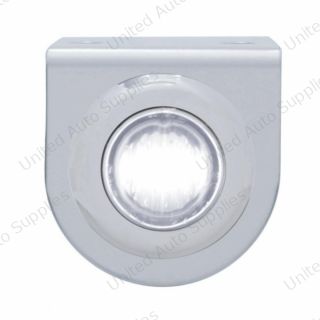 Stainless Light Bracket With 3 LED 3/4" Mini Light - White LED/Clear Lens