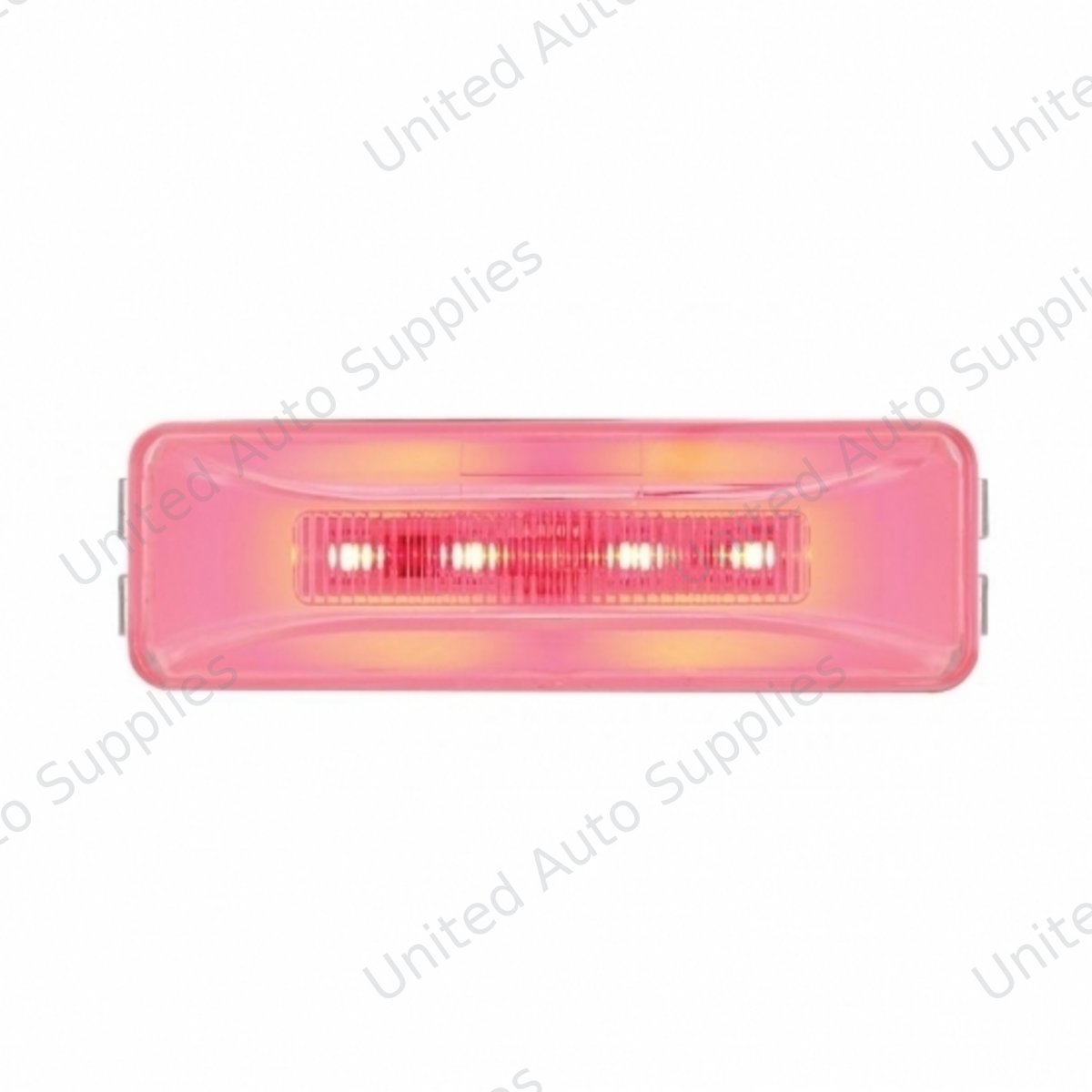 GloLight 10 LED Rectangular Clearance/Marker Light - Red LED/Clear Lens