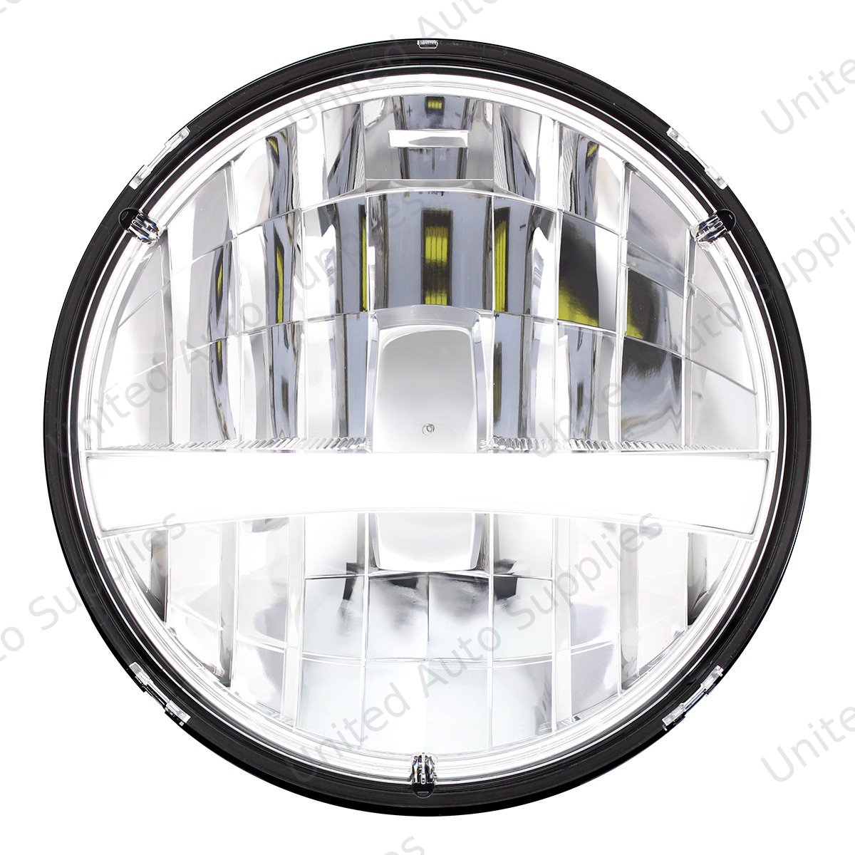 ULTRALIT - High Power LED 7" Headlight With White Position Light Bar