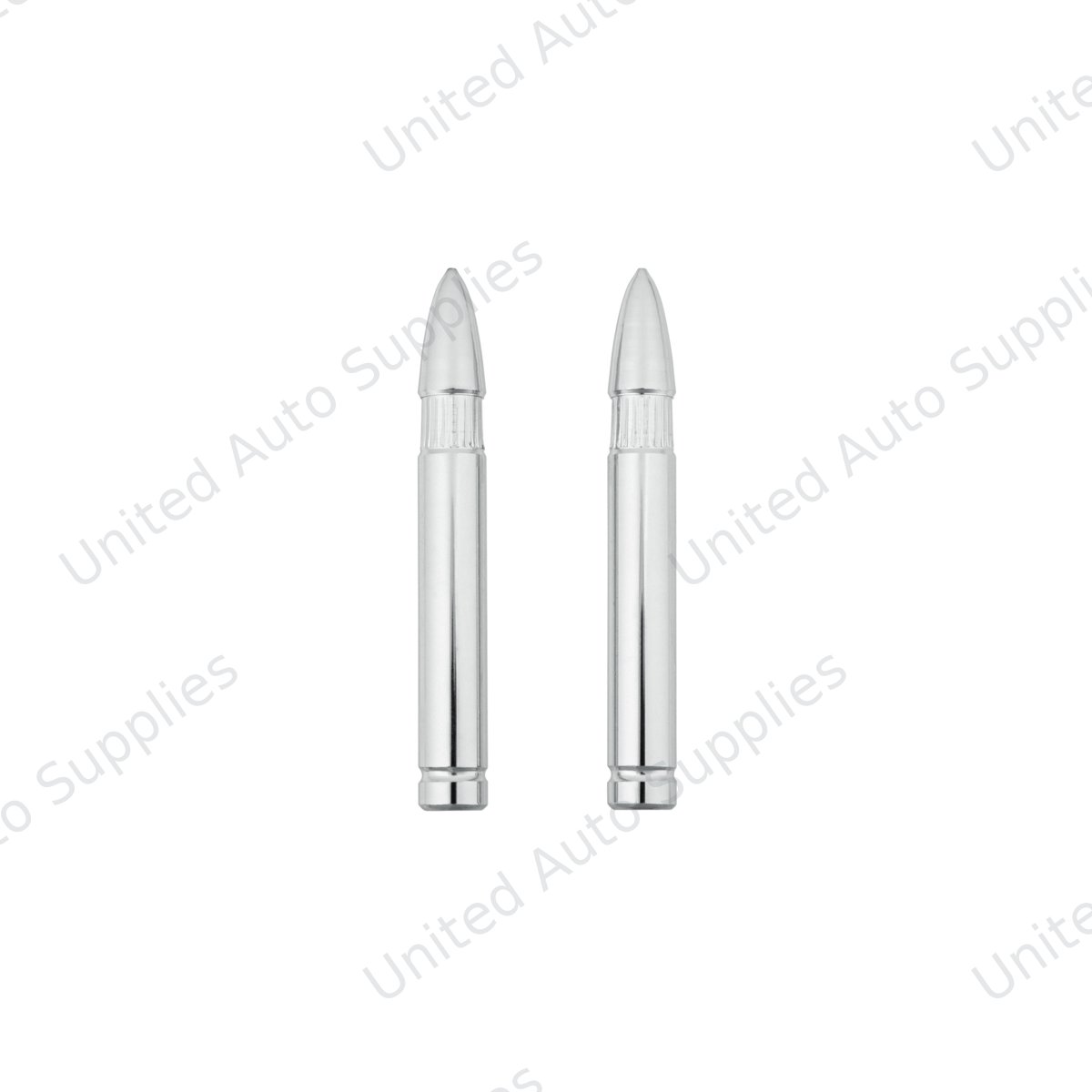 Chrome Bullet Shape Door Lock Knobs (2Pc/Set)