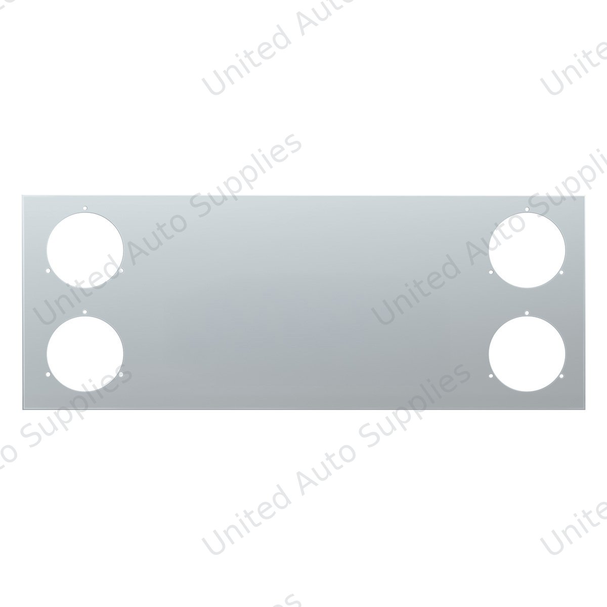 33-3/4" Stainless Steel Rear Center Light Panel With Four 4" Light Cutouts (No LP Holes)