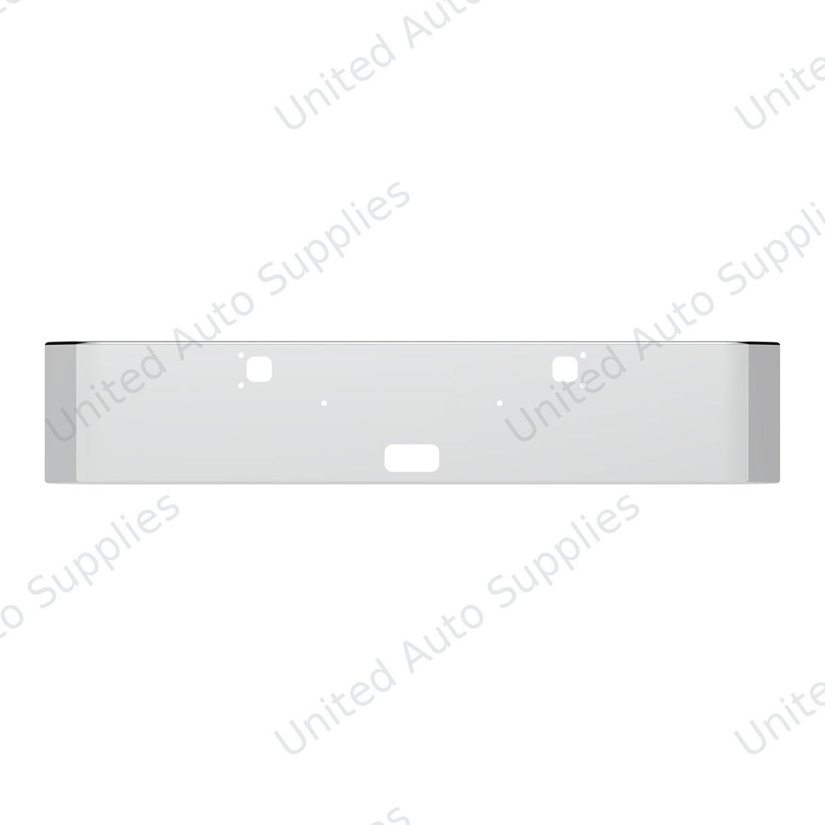 SS Clad Aluminum Bumper For 1982-2024 Kenworth W900 - Curved Ends