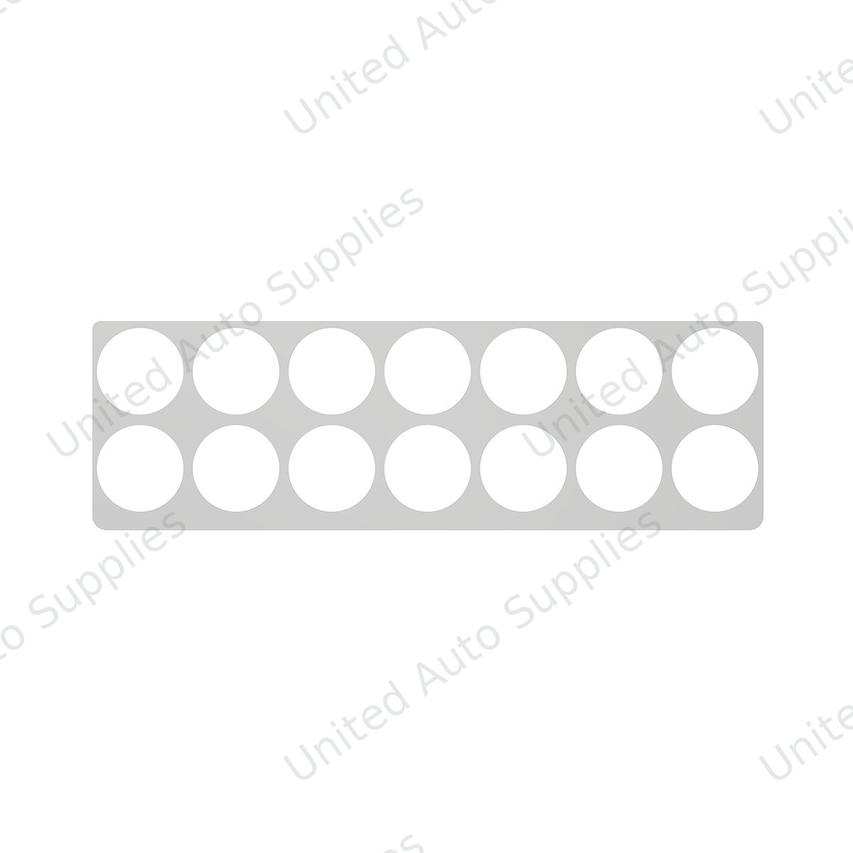 2006+ Kenworth Stainless Right Gauge Dash Panel Trim - 14 Holes