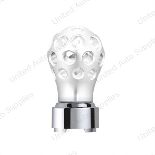 Thread-On Annodized Phoenix Ball Gearshift Knob With LED 9/10 Speed Adapter-White LED