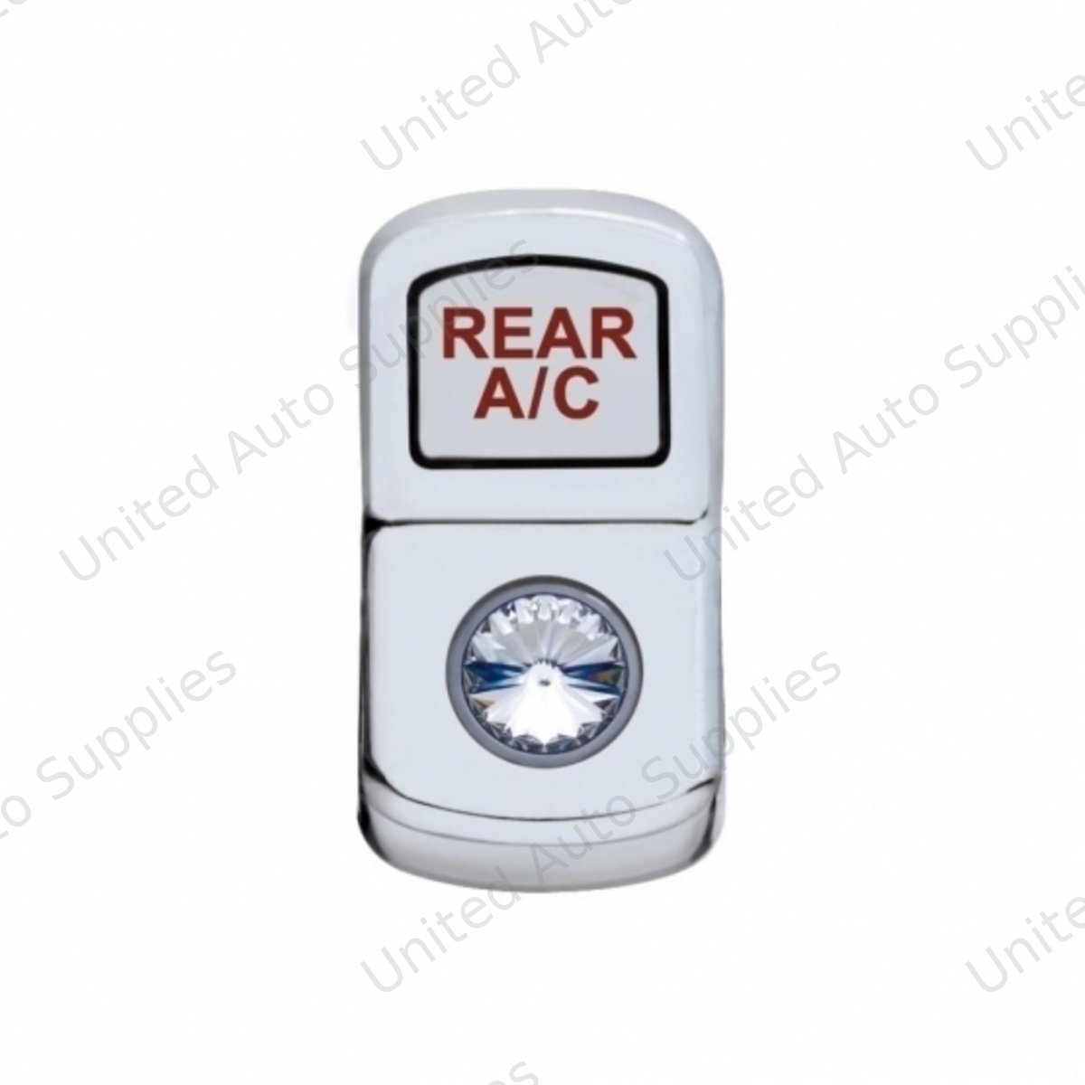 "Rear A/C" Rocker Switch Cover With Clear Crystal