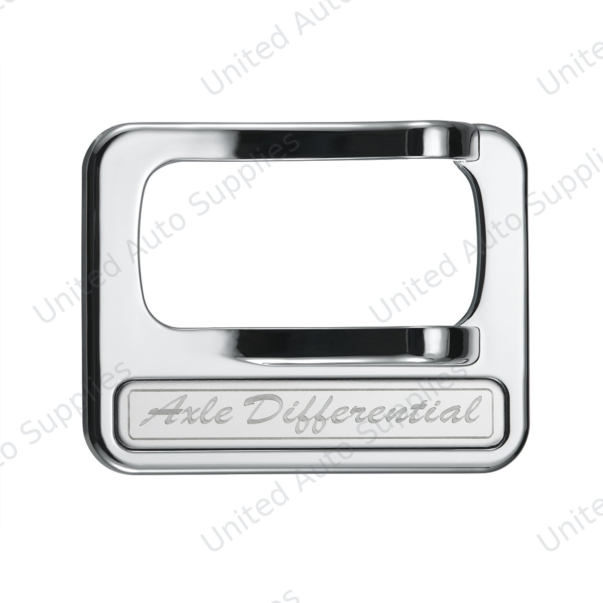 Chrome Plastic Rocker Switch Cover With Stainless Plaque For Peterbilt - Axle Differential