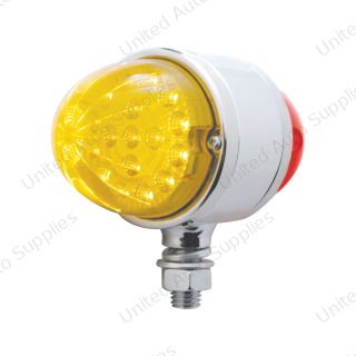 17 LED Dual Function Reflector Double Face Light - Amber & Red LED/Amber & Red Lens