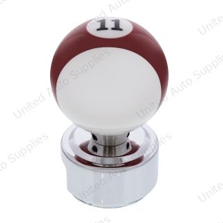 Number 11 Pool Ball Gearshift Knob For 13/15/18 Speed Eaton Style Shifters