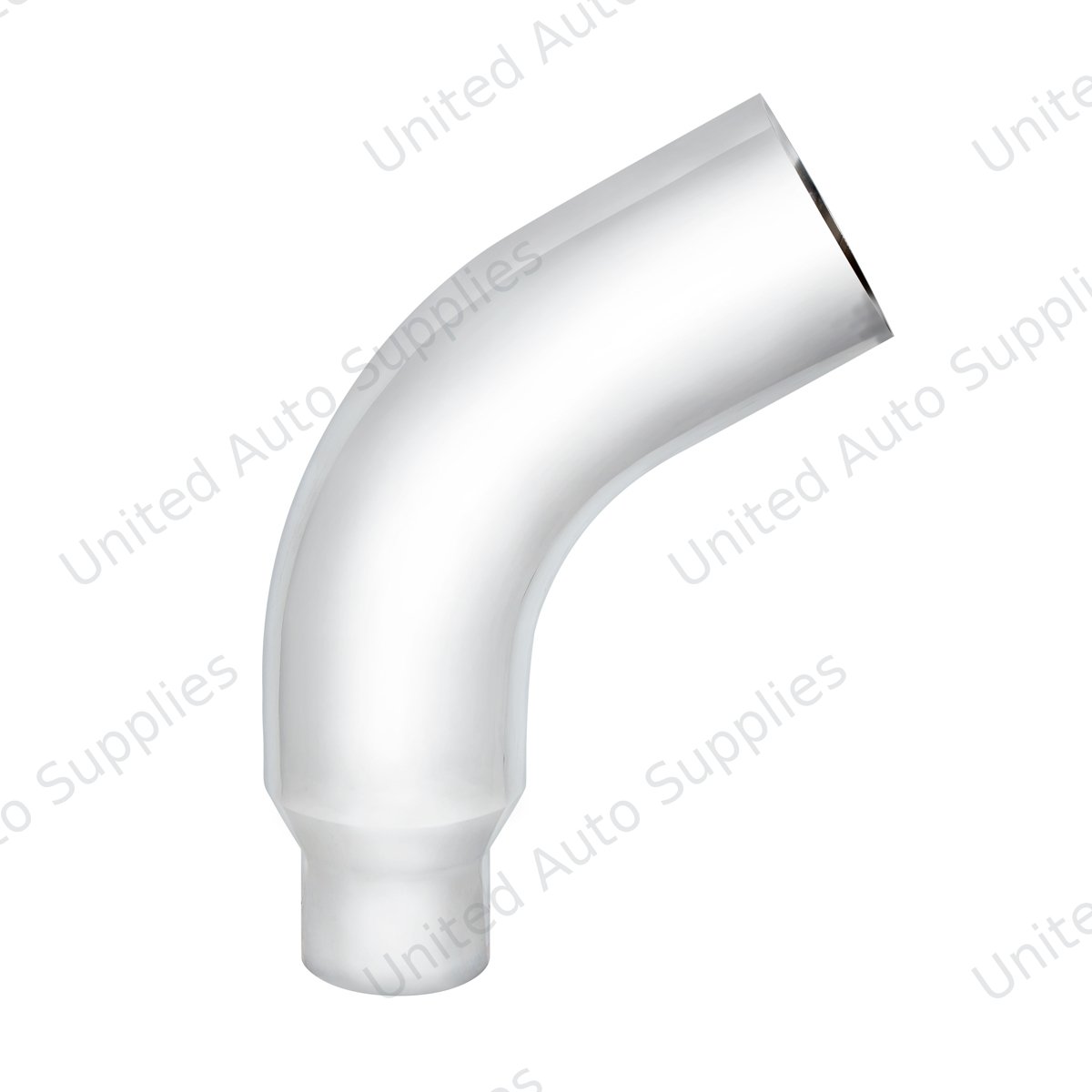 Chrome 58 Degree Angled Exhaust Elbow For Peterbilt 379 - 6" OD To 5" OD