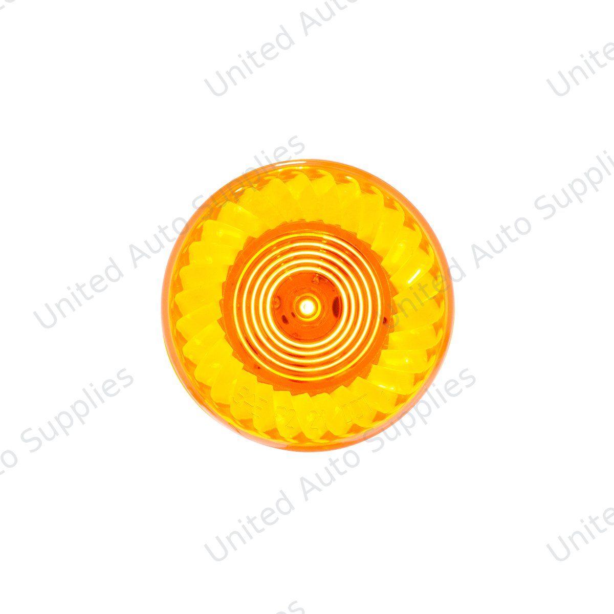 7 LED 2" Round Turbine Light (Clearance/Marker) - Amber LED/Amber Lens