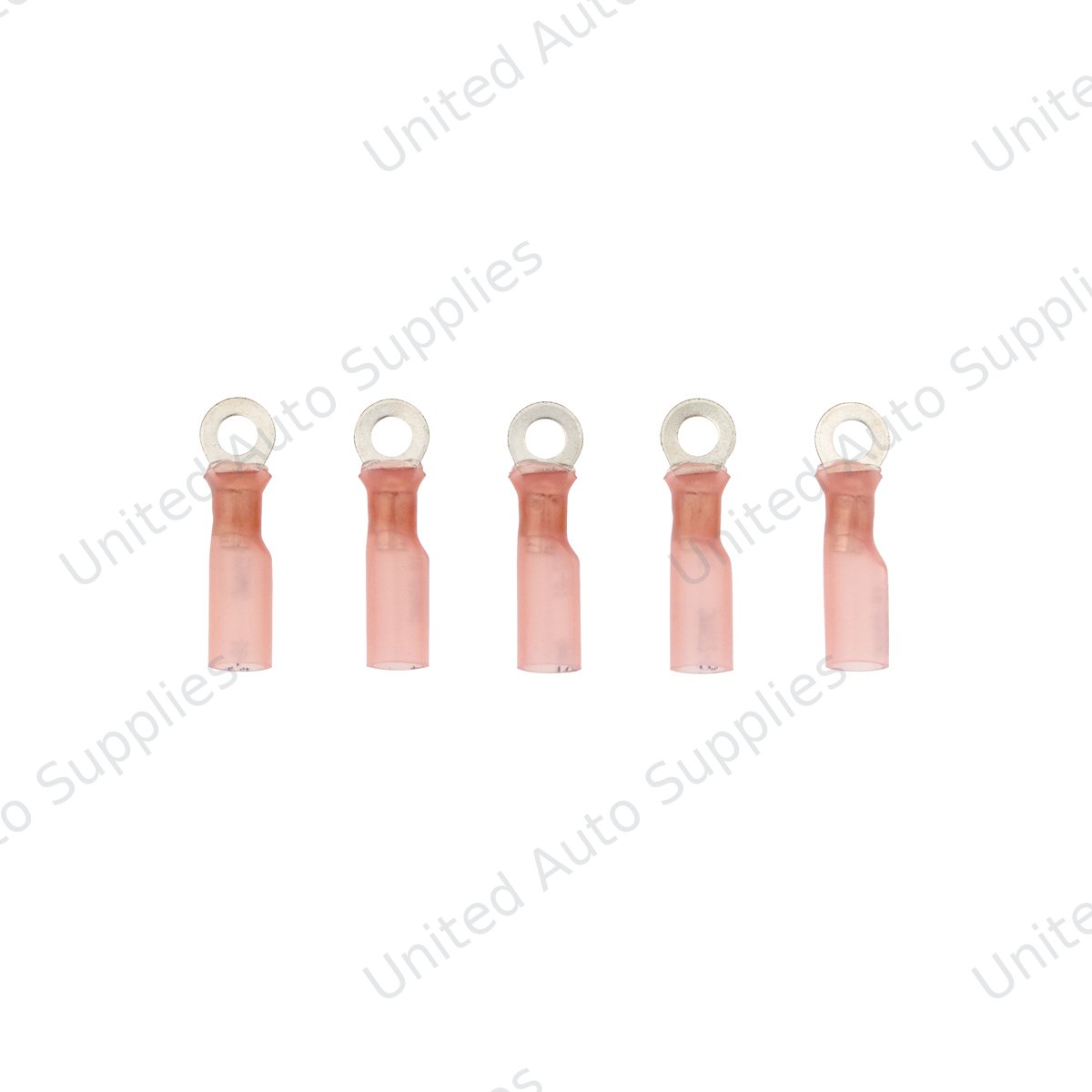 22-18 AWG #8 Stud CS Heat Shrink Ring Terminal - Red (5-Pack)