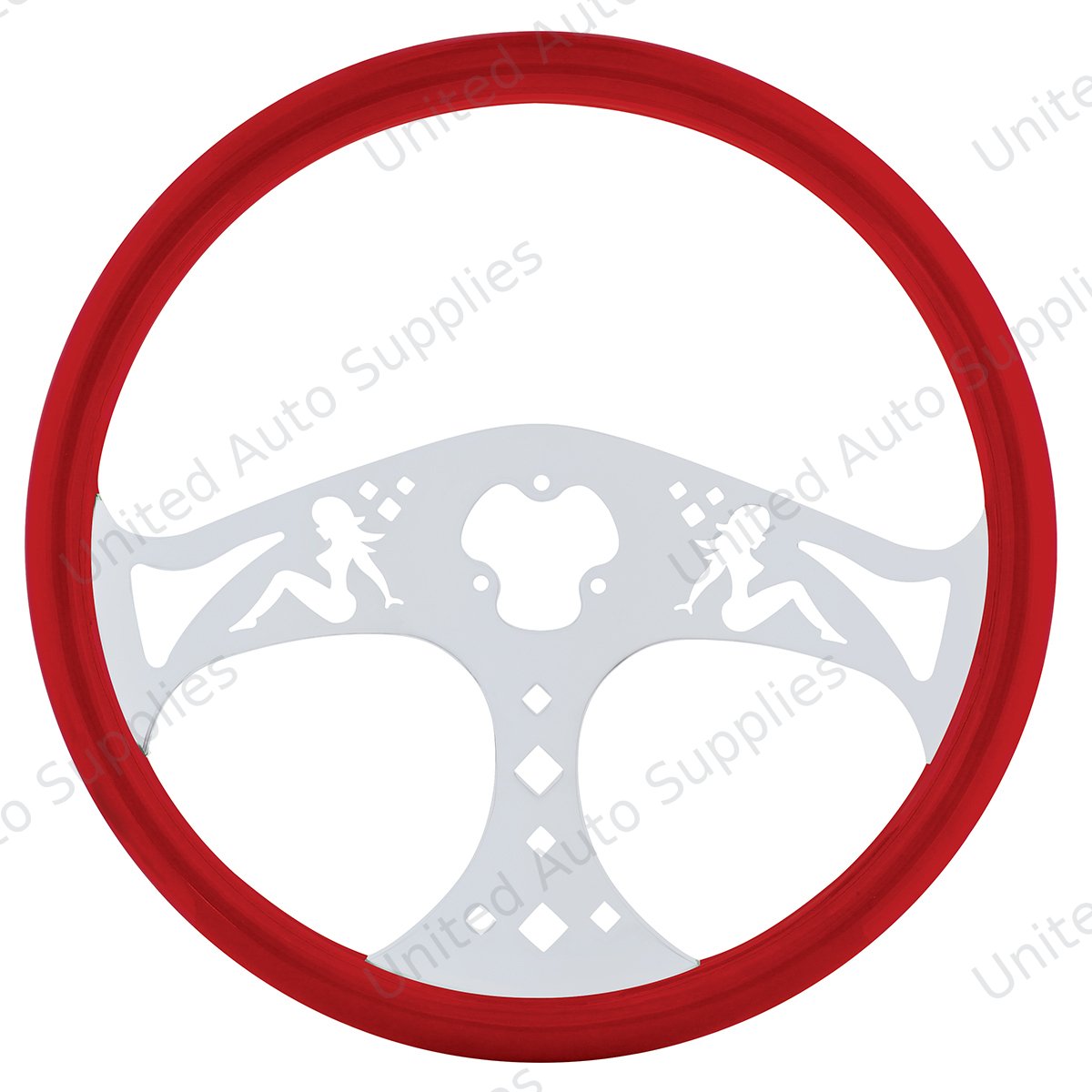 18" Color Lady Steering Wheel - Indigo Red