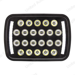 ULTRALIT - 22 High Power LED 5" X 7" Headlight With LED Position Light Bars