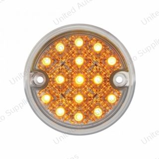 15 LED 3" Reflector Series 4 Light Only For Double Face Light Housing - Amber LED/Clear Lens (Bulk)