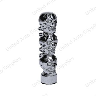 1/2"-13 Thread-On 3 Skull Candy Color Shift Knob-Liquid Silver