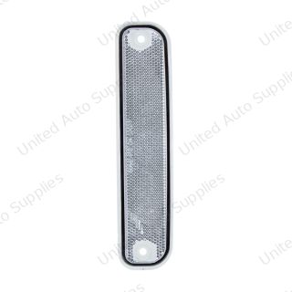 Side Marker Light With Stainless Steel Trim For 1973-80 Chevy Truck, Clear Lens