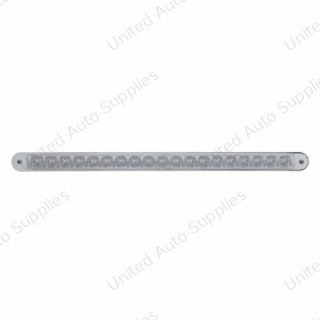 19 LED 12" Reflector Light Bar With Bezel (Stop, Turn & Tail) - Red LED/Clear Lens