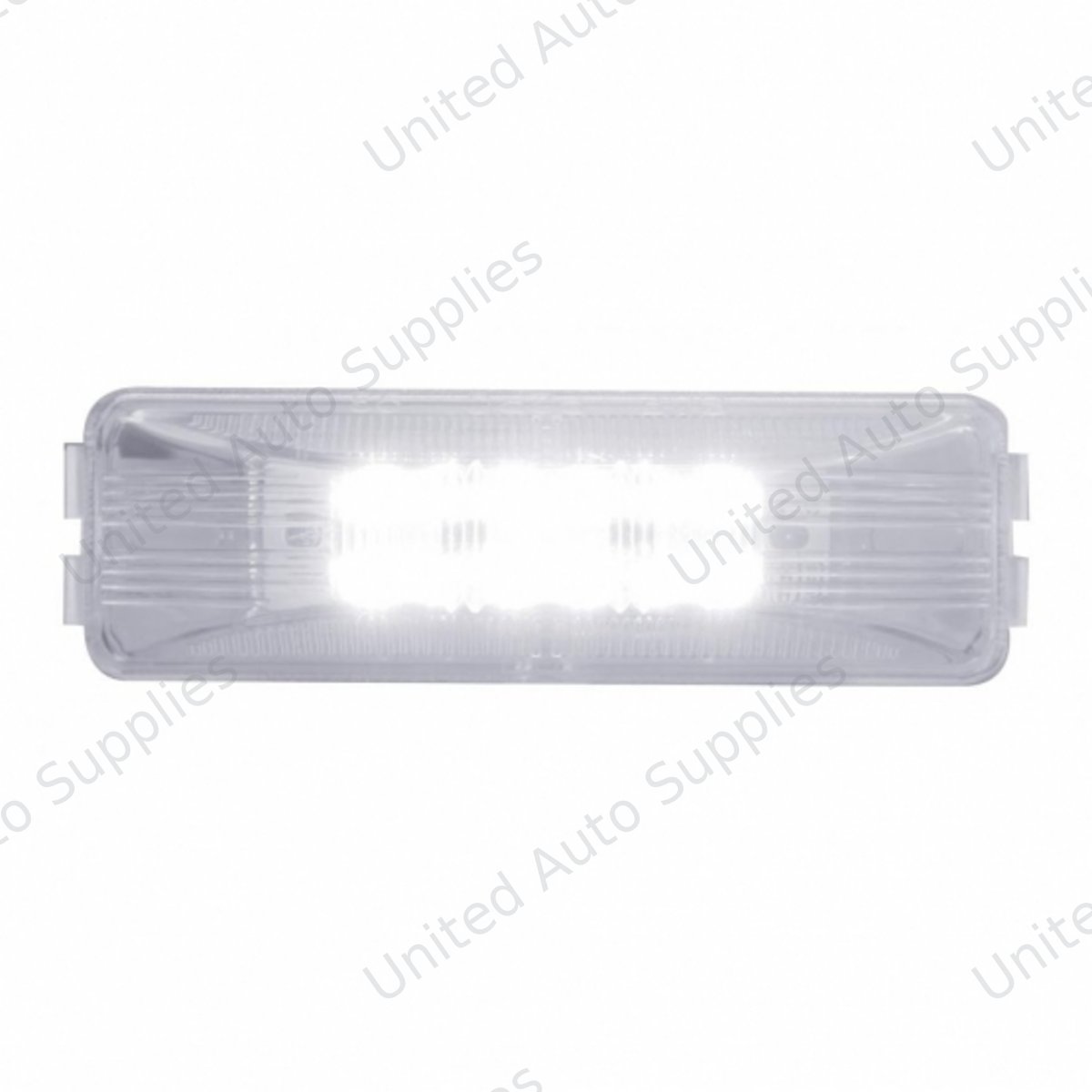 12 LED Rectangular Auxiliary/Utility Light - White LED/Clear Lens