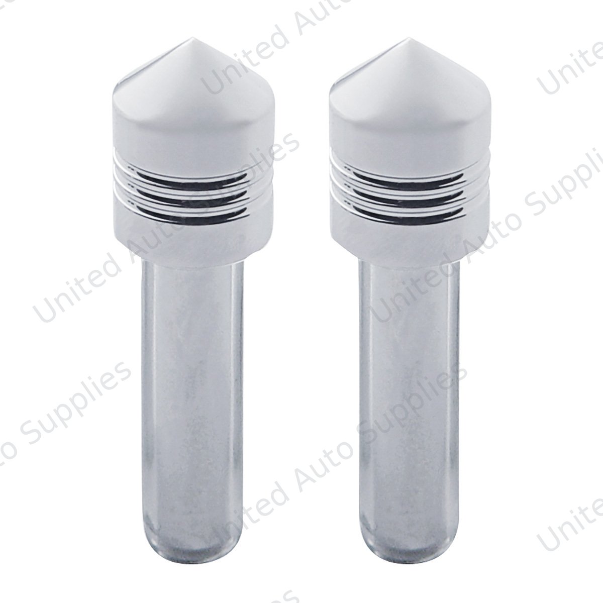 Chrome Door Lock Knob - Pointed (2pc/set)