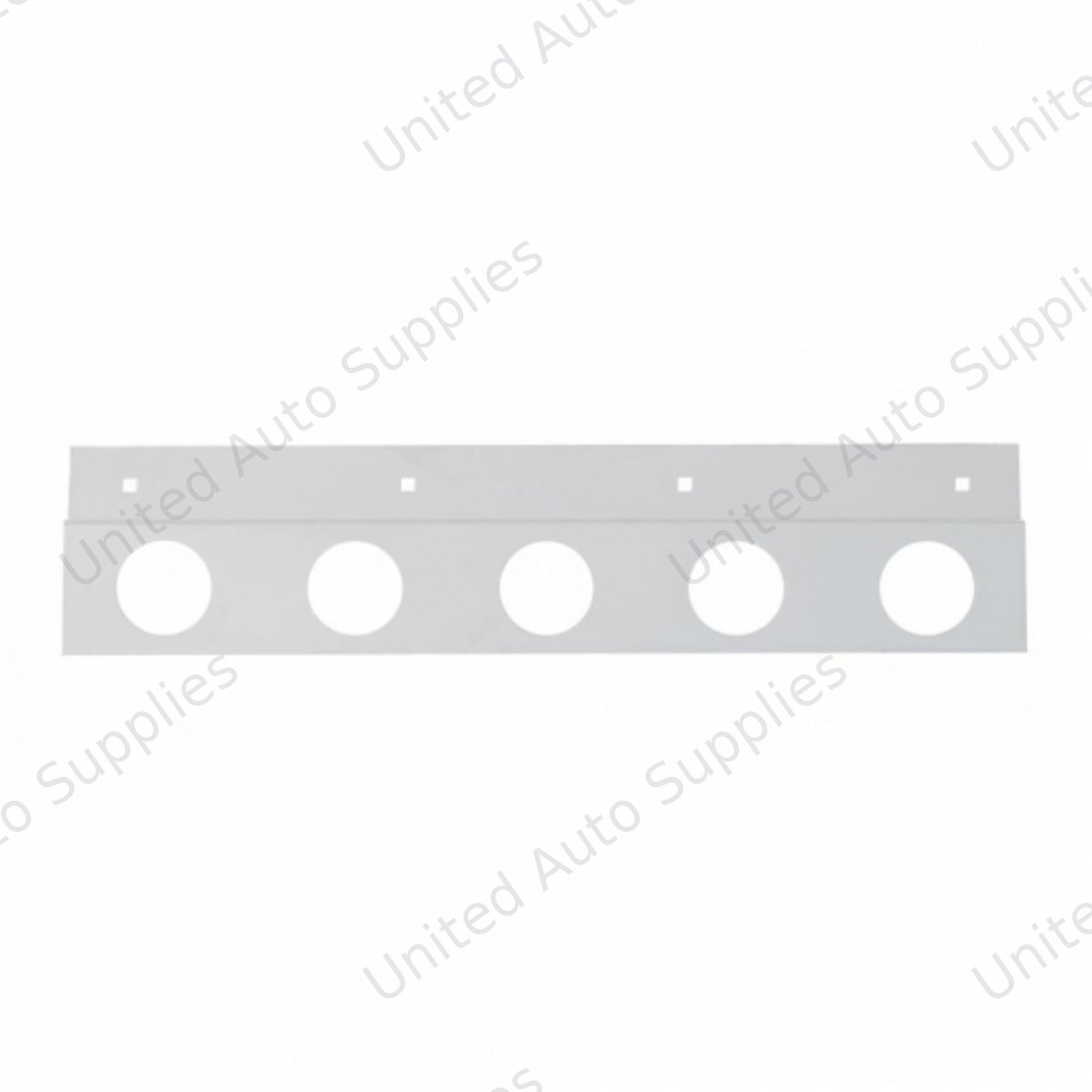 Stainless Top Mud Flap Plate - Five 2" Light Cutout