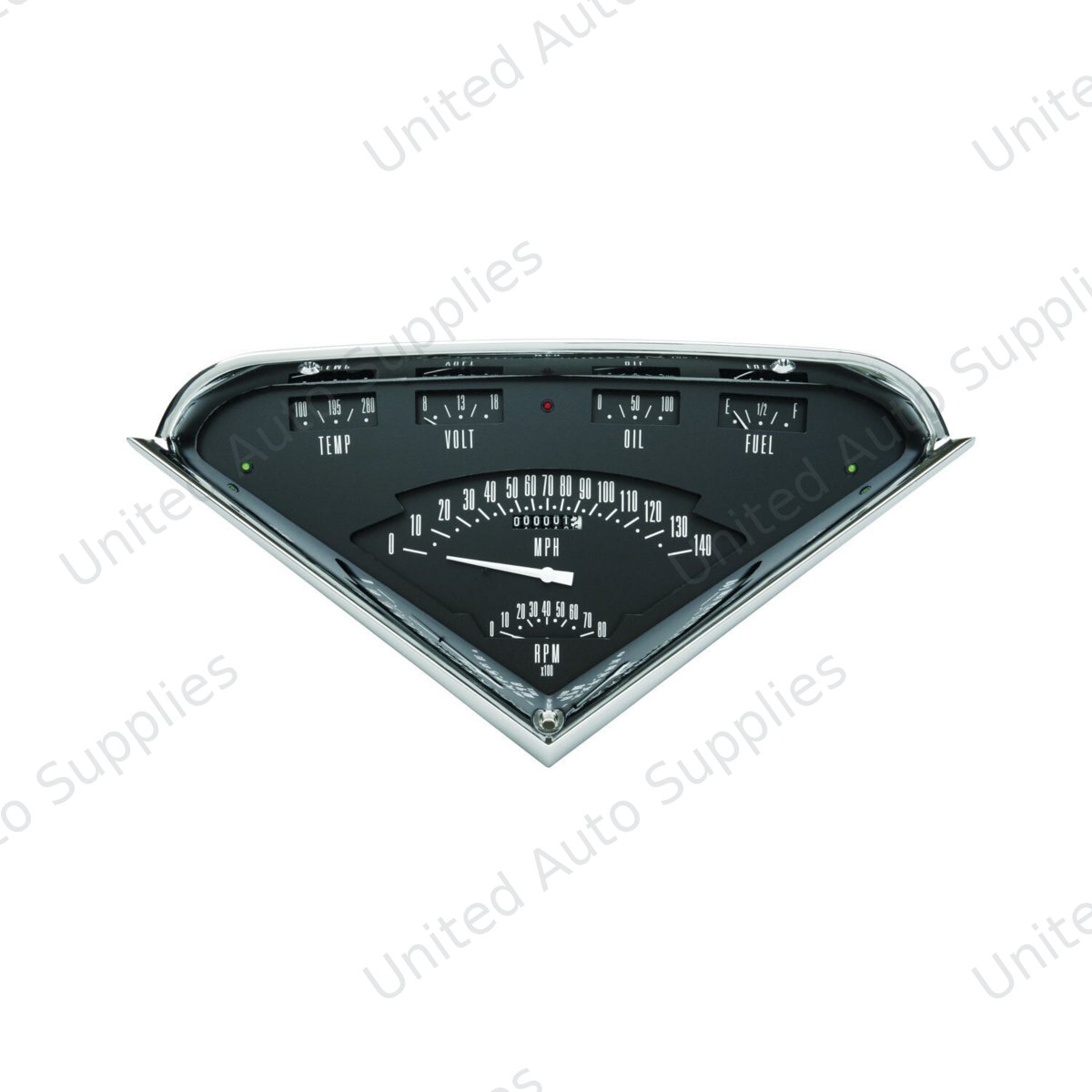 Tach Force Gauge Package, Black For 1955-59 Chevy Truck